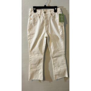 H&M High‑Waist Cropped Flare Jeans White US 2 / EUR 34 NWT